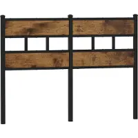 vidaXL Tête de lit de rechange Chêne fumé 120 cm Fer et bois composite