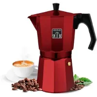 Cecotec Cafetière italienne Mokclassic 900, rouge. En aluminium, compatible avec les plaques à gaz, électriques et en vitrocéramique, capacité de 9 tasses, joint en silicone