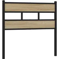 vidaXL Tête de lit de rechange en chêne Sonoma 80 cm Fer et bois composite