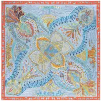 Roeckl Foulard ' VIBRANT PAISLEY ' bleu / bleu ciel / bleu pastel / bleu clair / orange