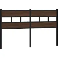 vidaXL Tête de lit de rechange aspect chêne brun 160 cm acier et bois composite