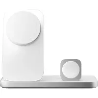 Nomad Stand One Max MagSafe Qi2.2 Chargeur sans fil 25W – Supporte jusqu'à 25W Charge – Inclut Chargeur Rapide pour Apple Watch – Compatible avec AirPods et Autres Écouteurs Qi
