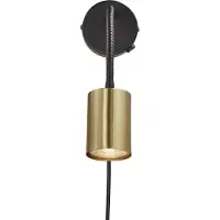 Nordlux Explore Lampe de lecture LED sur col de cygne, Variante : Ø 55 x 350 mm, GU10, 7 W, laiton