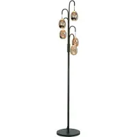 Highlight Lampadaire Golden Egg noir 5 lumières