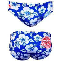 Turbo Classic Hibis Swimming Brief Bleu S Homme