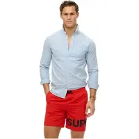 Superdry pour homme. M3010244A Maillot de bain graphique rouge (XXL), Beachwear, Polister recyclé, Durable