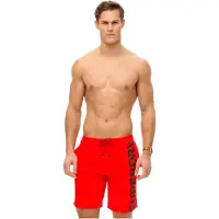 Superdry pour homme. M3010238A Maillot de bain rouge classique (S), Beachwear, Polister recyclé, Durable
