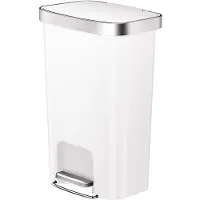 EKO - Hana 1 Poubelle à pédale 2x25 litres - Plastique - Blanc