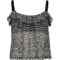 Pussy deluxe Top Rockabilly de - Léopard - Haut Imprimé - S - XXL - pour Femme - multicolore - Taille S