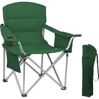 TRVLMORE Chaise de camping XL - pliable - capacité de charge 150KG - sac de transport inclus - chaise pliante - chaise de pêche - chaise de camping - chaise pliante - vert