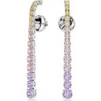 Swarovski Boucles d'oreilles jaune / lavande / rose / argent