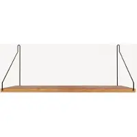 Frama Single Shelf Natural Oak | Black | 27cm x 60cm