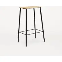 Frama Adam Stool Ottoman Black|Oak | 65cm