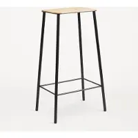Frama Adam Stool Ottoman Black|Oak | 76cm