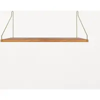 Frama Single Shelf Natural Oak | Brass | 27cm x 60cm