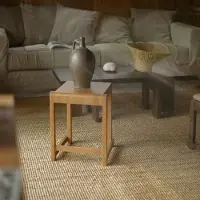 Frama Low Stool 01 Ottoman Warm Brown Birch