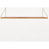 Frama Single Shelf Natural Oak | Brass | 20cm x 80cm