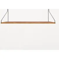 Frama Single Shelf Natural Oak | Black | 27cm x 80cm