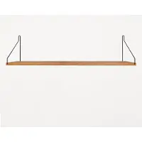Frama Single Shelf Natural Oak | Black | 20cm x 80cm