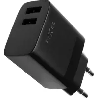FIXED Chargeur réseau avec sortie 2xUSB, 17W Smart Rapid Charge, noir