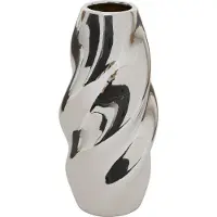 Atmosphera Vase Twisted 210137, 21 cm, silver