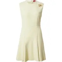 HUGO Robe sans manches avec broche fleur ton or