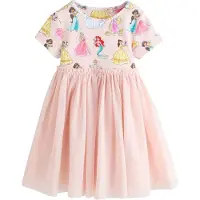 Next Robe bleu clair / jaune / poudre / rose clair
