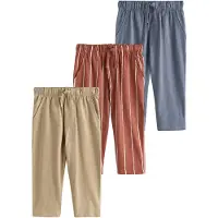 Next Pantalon bleu fumé / rouille / taupe