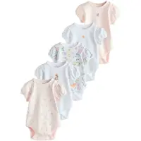 Next Barboteuse / body vert / rose / rose / blanc