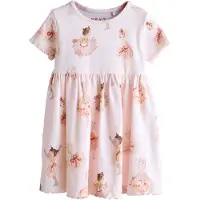 Next Robe beige / marron / cognac / rosé