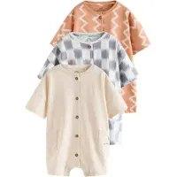 Next Barboteuse / body sable / moka / gris clair / blanc