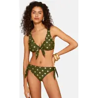 Love & roses Bas de bikini or / kaki