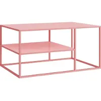 En.casa Table basse 'Solund' acier 90 x 60 x 45 cm rose