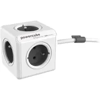 Allocacoc Câble d'extension, multiprise PowerCube Extended 1,5 m FR - gris, 5x 230V