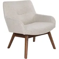 House Nordic Chaise longue London - Tissu/Sable/Noyer