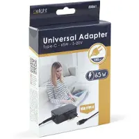 HomeShopXL Typ-C-Adapter 65W 1,8 m schwarz (65 W), Chargeur USB, Noir