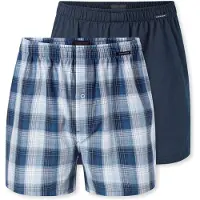 Schiesser Boxers ' Multipack ' bleu foncé / blanc