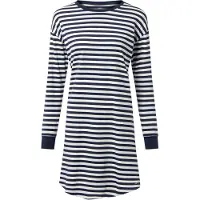 Skiny Chemise de nuit marine / blanc