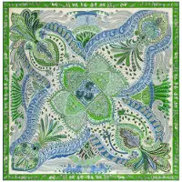 Roeckl Foulard ' VIBRANT PAISLEY ' bleu / bleu ciel / bleu clair / vert / vert gazon / vert clair / vert foncé