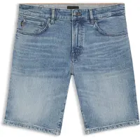 BOSS pour homme. 50559892 Short Maine bleu (38), Casuel, Coton, Denim
