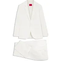 HUGO Costume trois pièces Extra Slim en seersucker de coton stretch