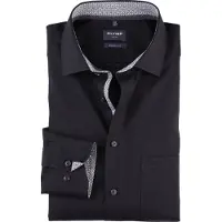 Olymp Luxor Modern Fit Chemise noir, Unicolore
