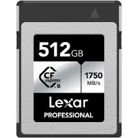 Lexar Carte CFexpress Type B, lecture 1750 Mo/s, compatible DSLR et XQD (512 Go, CFexpress type B), Carte mémoire, Argent