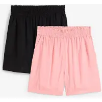 Bonprix Lot de 2 shorts en viscose à taille élastiquée