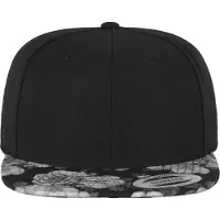 Flexfit Casquette 'Roses' gris / noir