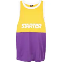 Starter T-Shirt jaune / violet / blanc