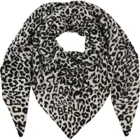 Lala Berlin Écharpe - 162x85 - Triangle M - Alabastro Black Leo - - UneTaille - Écharpe