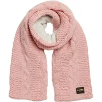 Superdry pour femme. W9310068A Écharpe en tricot torsadé rose (OSFA), Casuel, Classique, Polyester