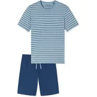 Schiesser Pyjama court ' Casual Nightwear ' bleu clair