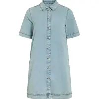 Vila Robe-chemise 'VINus' bleu denim